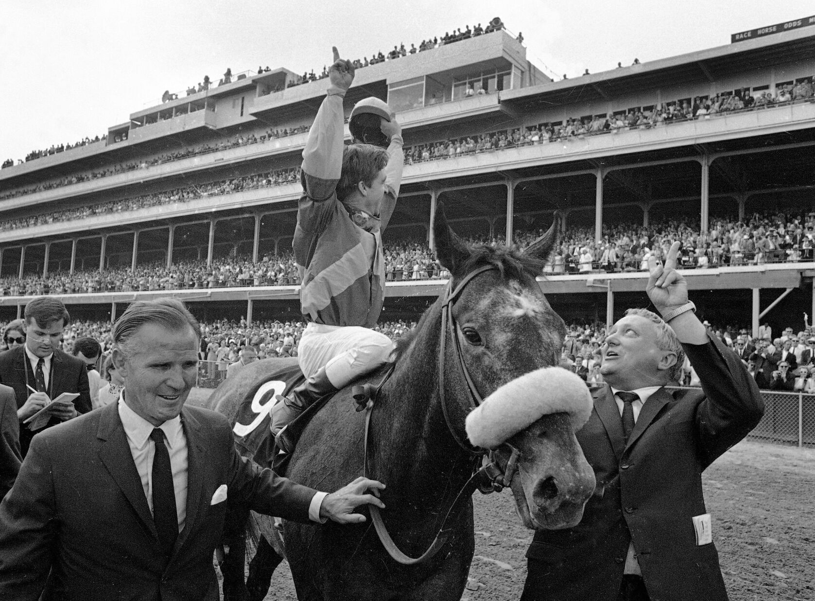 1968: Dancer’s Image, ridden by Bob Ussery, wins Kentucky Derby